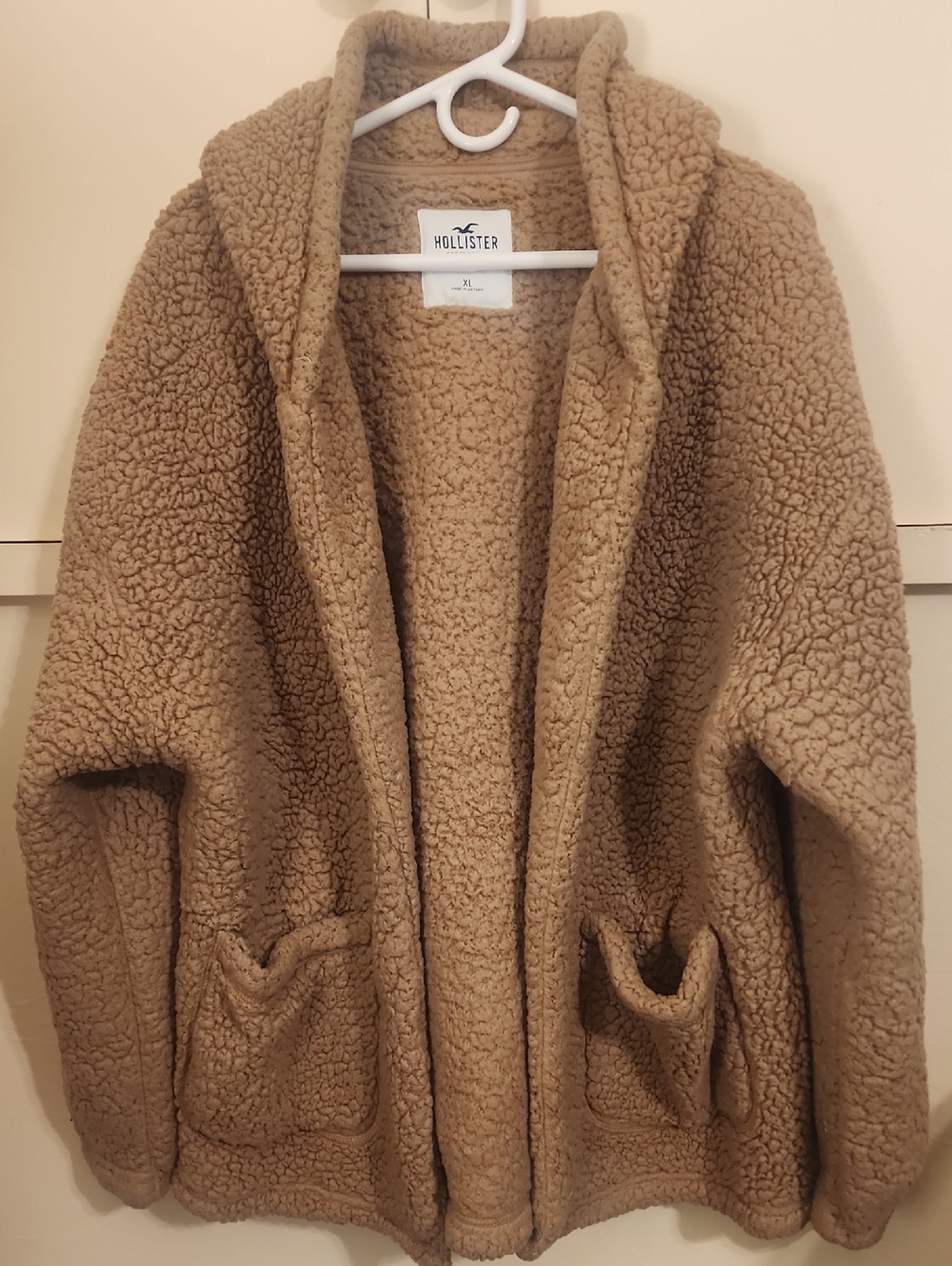 Hollister Tan Sherpa Hooded Jacket